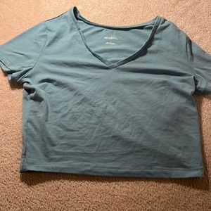Target ,blue,v neck,crop top
